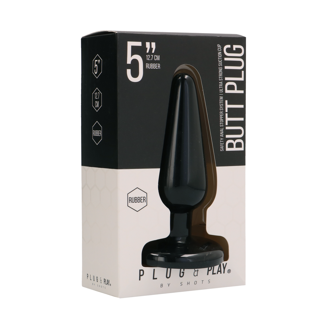 Plug and Play - Butt Plug - Basic - 5 Inch - Black