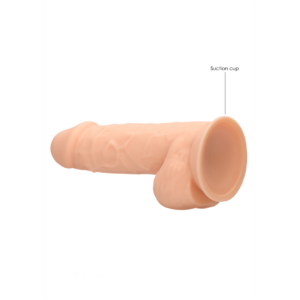 Silicone Dildo With Balls - Flesh - 21.6 cm