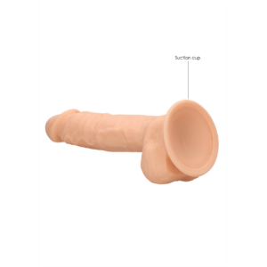 Silicone Dildo With Balls - Flesh - 22.8 cm