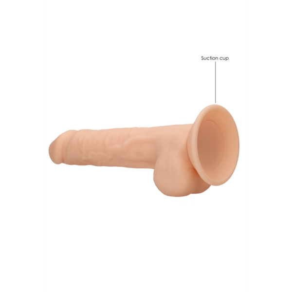 Silicone Dildo With Balls - Flesh - 24 cm