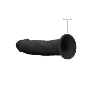 Silicone Dildo Without Balls - Black - 15.3 cm