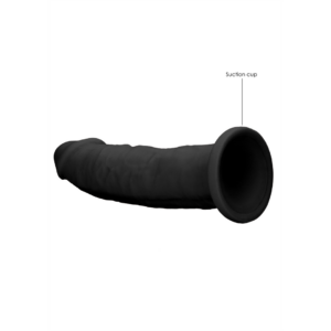 Silicone Dildo Without Balls - Black - 22.8 cm