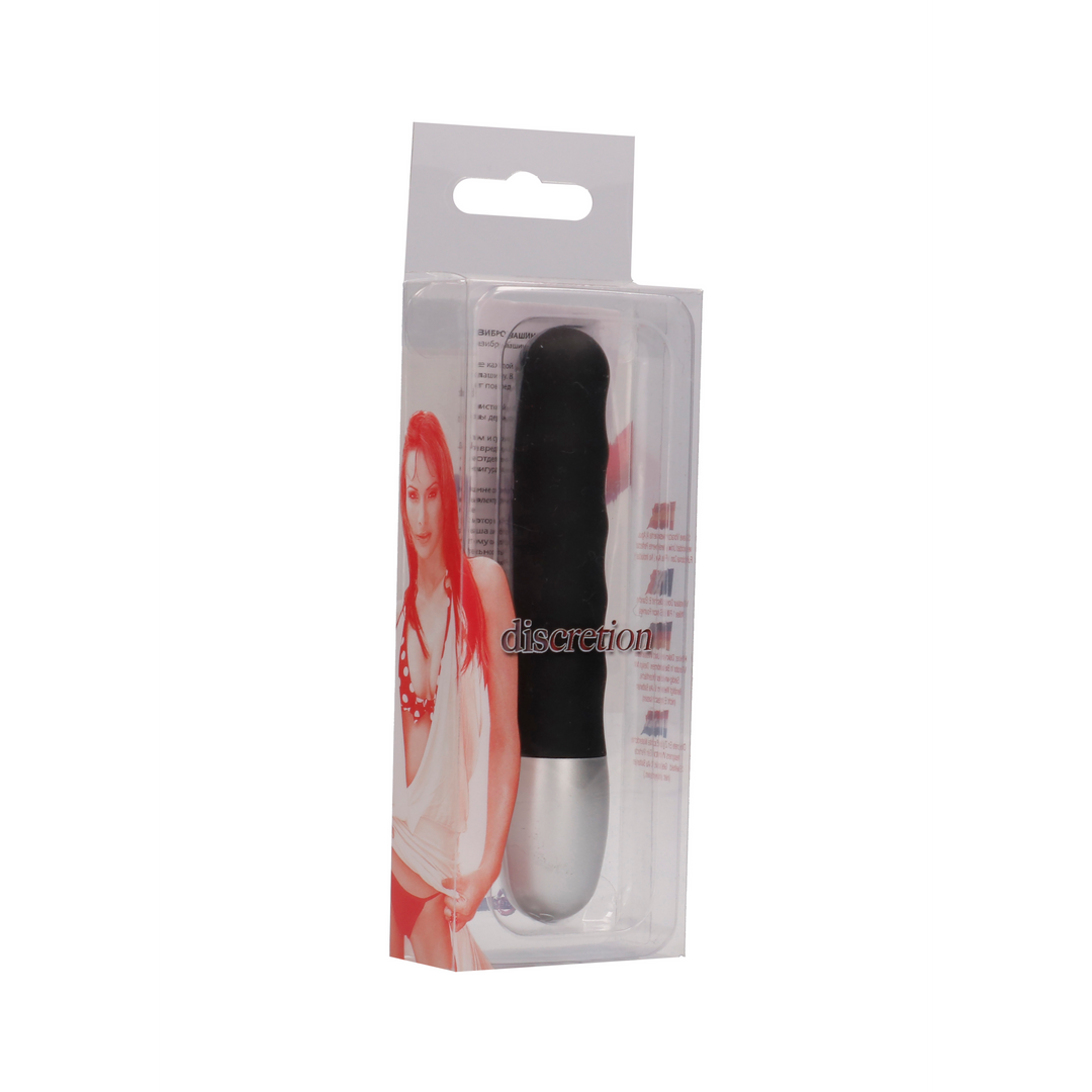 Discretion Ribbed Mini Vibrator - Black