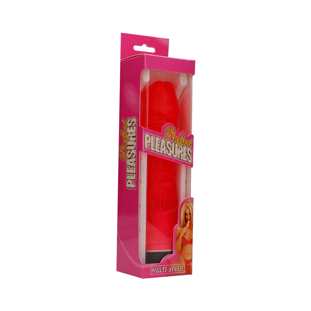 Perfect Pleasure multi-speed Vibrator - 22 cm- Red