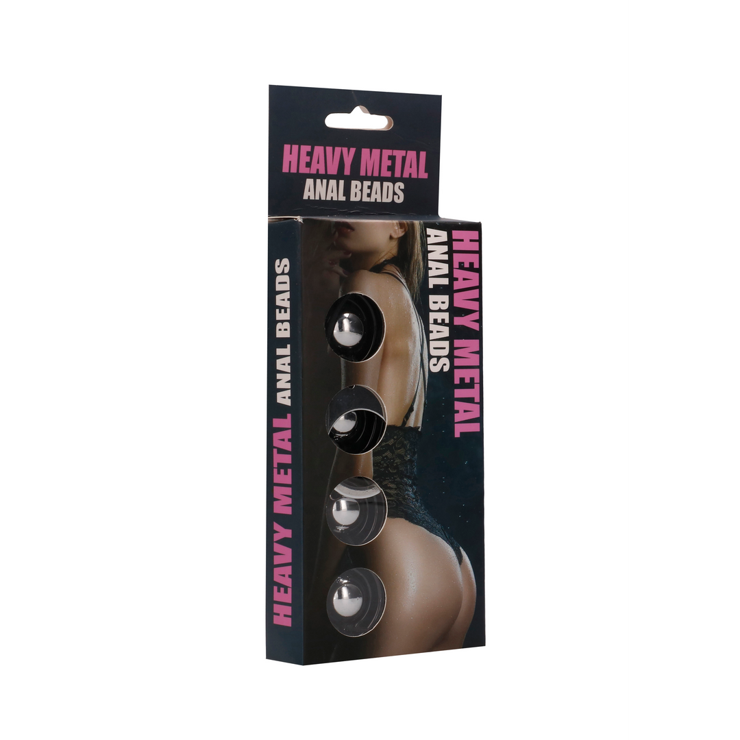 Heavy Metal Anal Beads - Silver