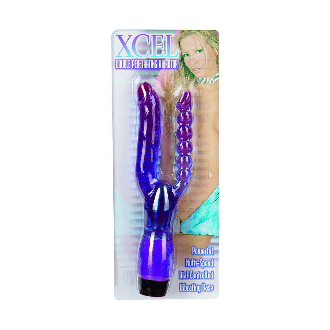 Double Penetrating Vibrator - Purple