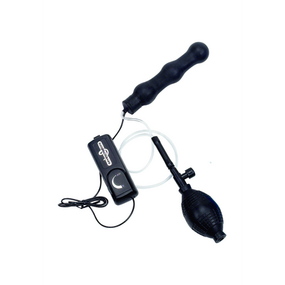 Zepplin Inflatable Vibrating Anal Wand - Black