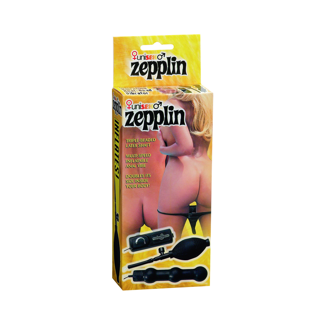 Zepplin Inflatable Vibrating Anal Wand - Black