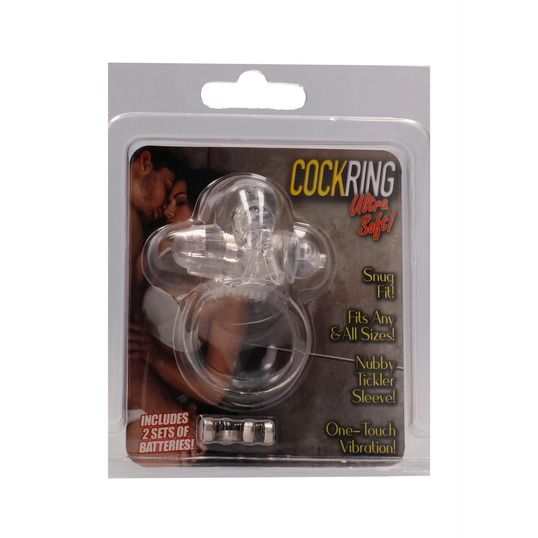 Vibrating Rabbit Cockring - Transparent