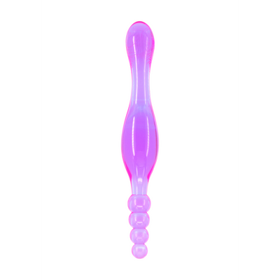 Jelly Anal Beads and Plug - Purple