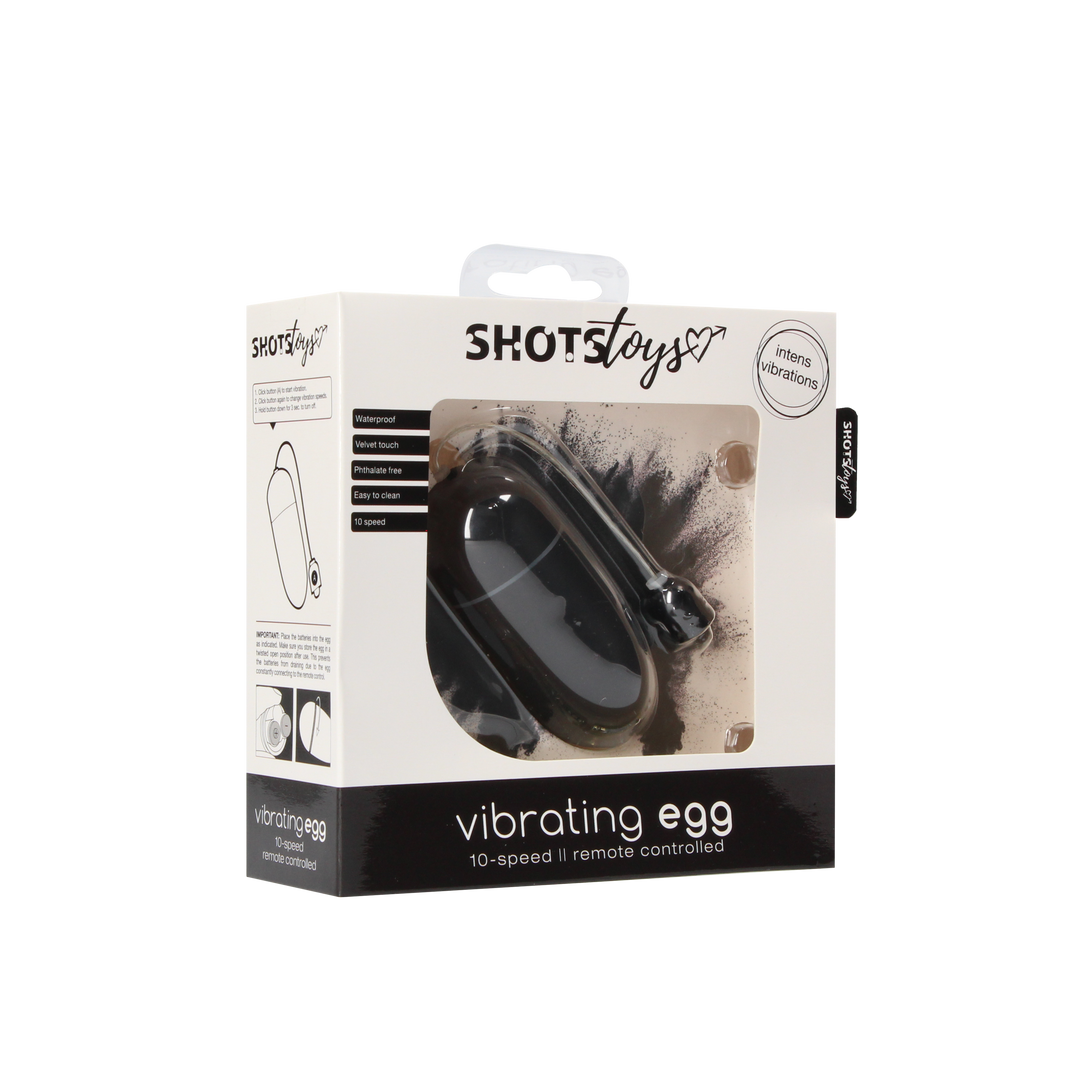 10 Speed Vibrating Egg Black