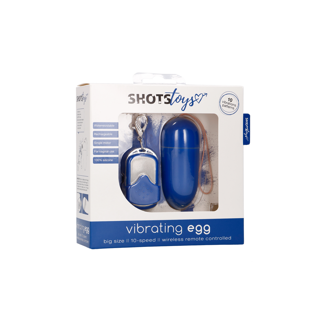 10 Speed Remote Vibrating Egg - Big - Blue