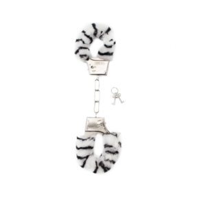 Furry Handcuffs - Zebra