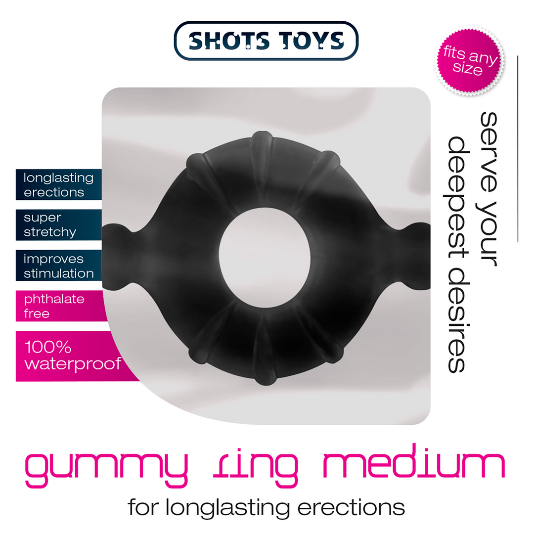 Gummy Ring - Medium - Black