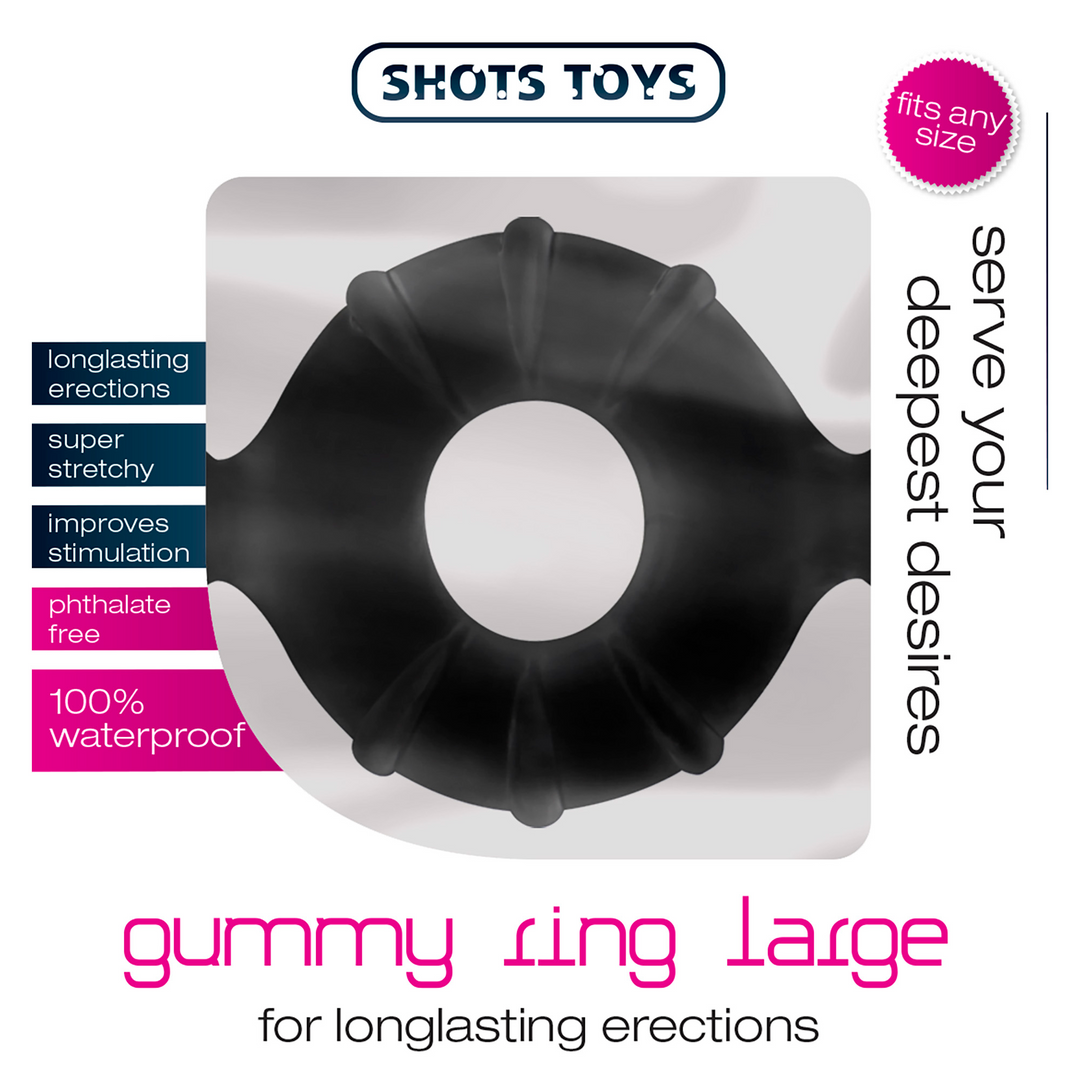 Gummy Ring - Large - Black