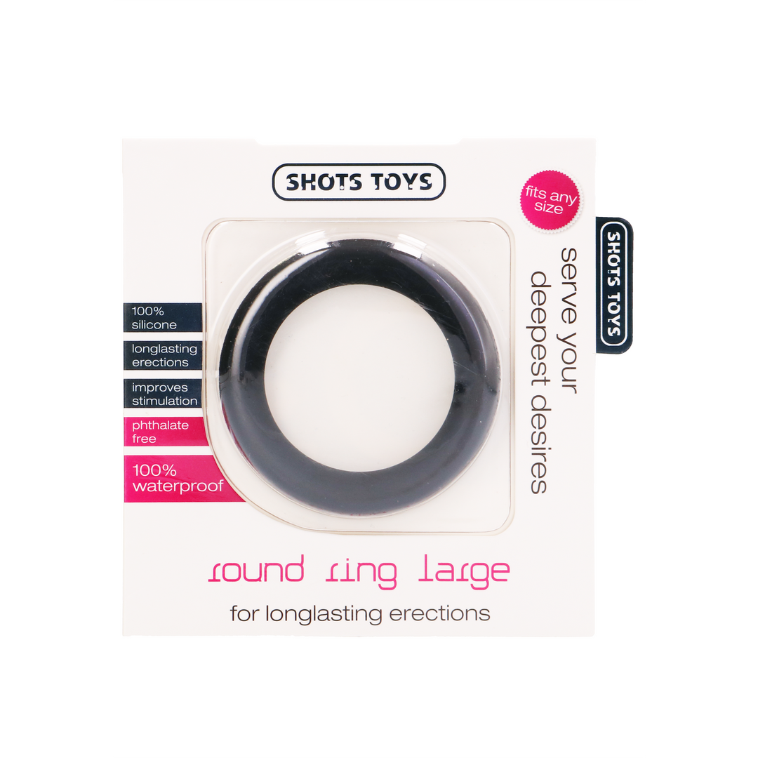 Round Cock Ring - Black - Large