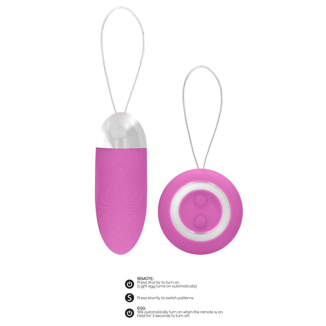 Luca - Rechargeable Remote Control Vibrating Egg - Pink