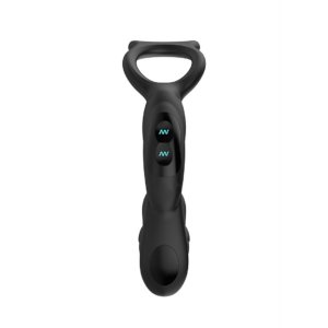 SIMUL8 Vibrating Dual Motor Anal Cock and Ball Toy - Black