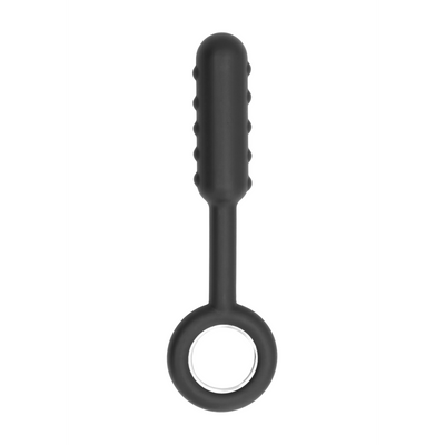 Sono - No. 61 - Dildo With Metal Ring - Black