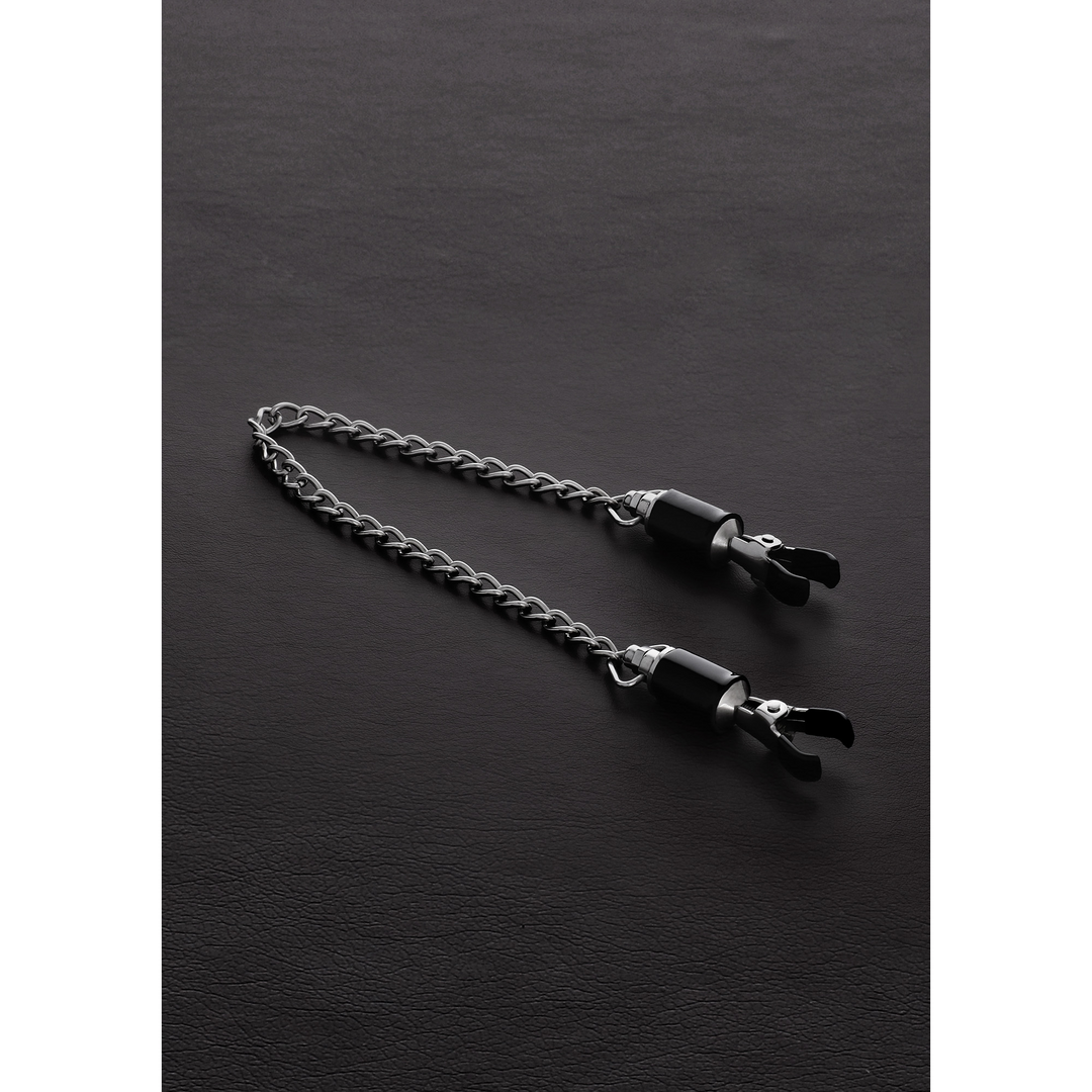 Triune - Barrel Tit Clamps with Chain (pair)