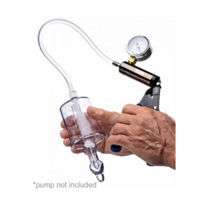 Anal Rosebud Vacuum with Beaded Rod - Transparent