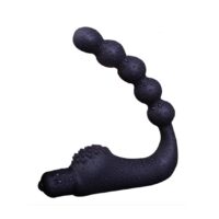 bent vibrating prostate massager with remote control black (kopie)